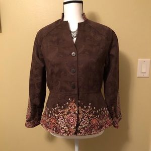 Woman’s Coldwater Creek embroidered jacket